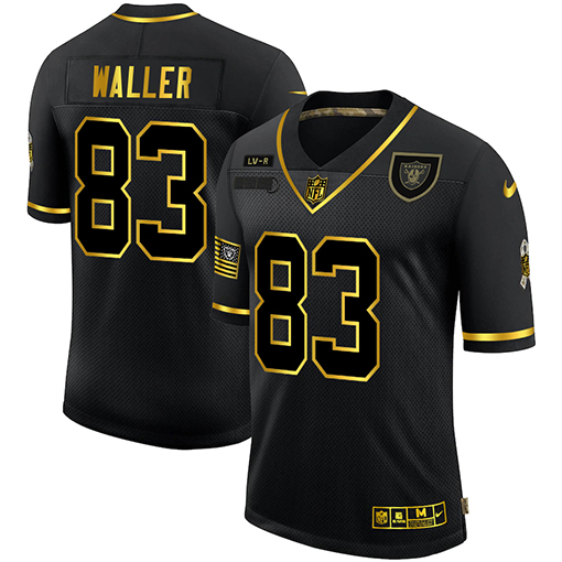 Las Vegas Raiders #83 Darren Waller Men Nike 2020 Salute To Service Golden Limited NFL black Jerseys